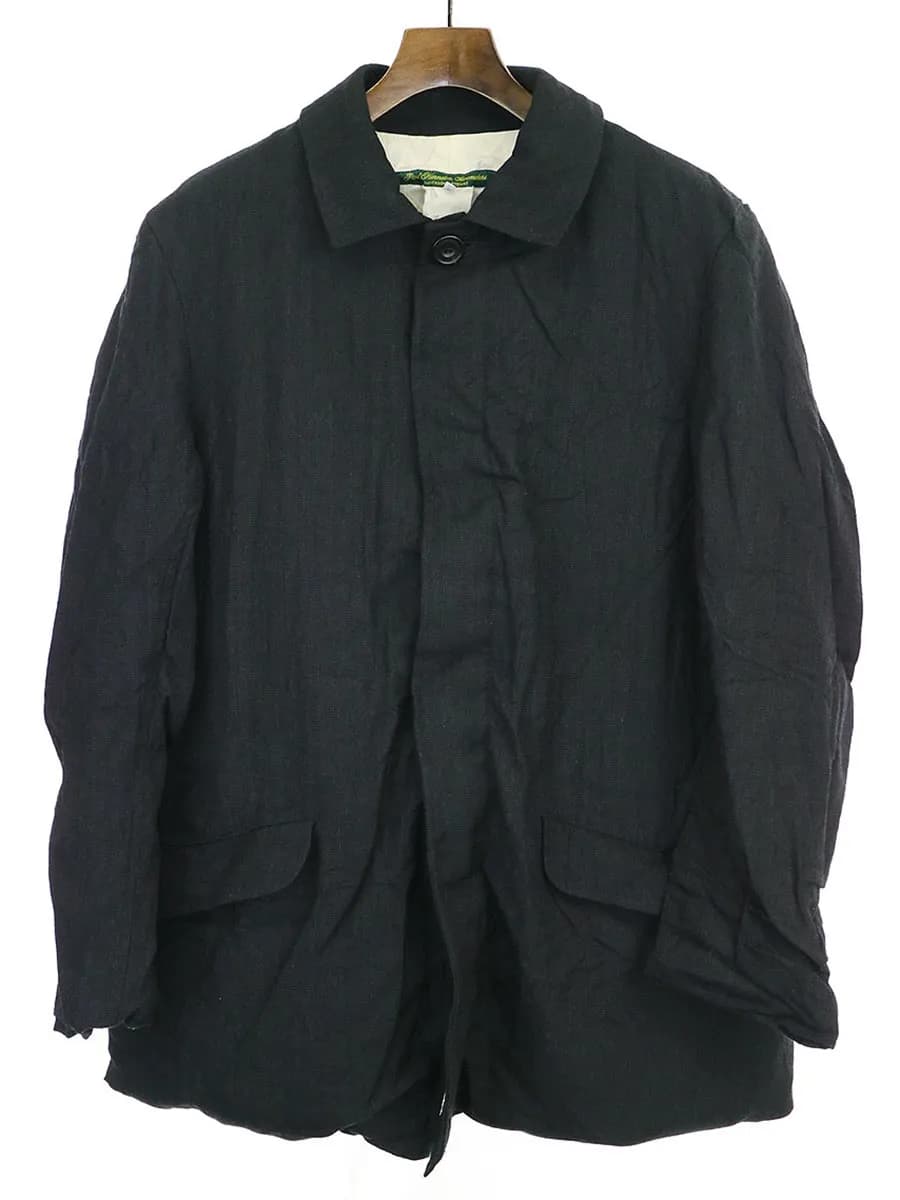 Paul Harnden ポールハーデン シューメーカーズ M MAC COAT ウール100ヘリンボーンストライプマックコート