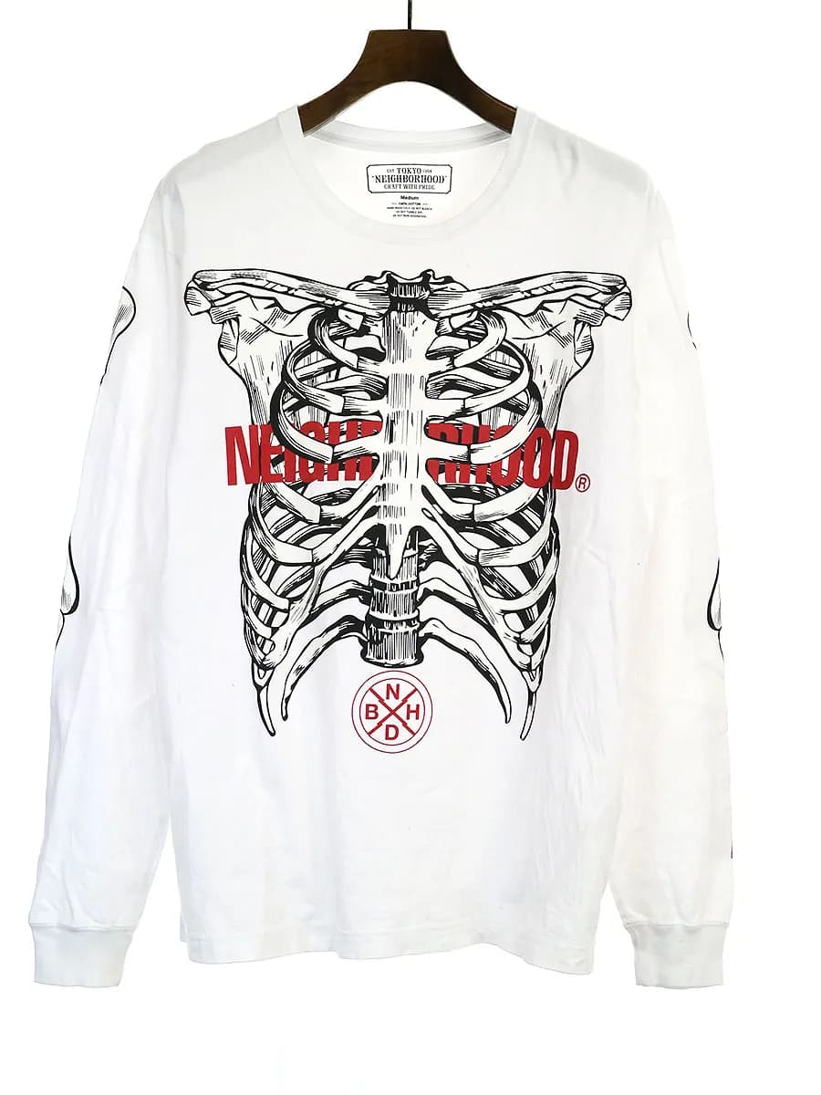 NEIGHBORHOOD ネイバーフッド 19SS ANATOMY ボーンプリントロングスリーブTシャツ