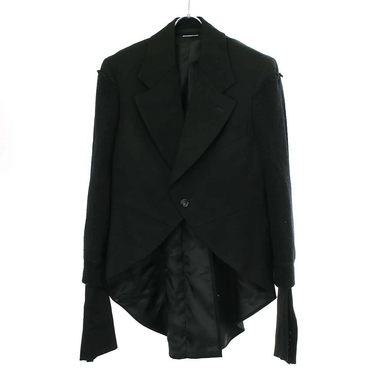 COMME des GARCONS コムデギャルソン 14AW ニットレイヤードスリーブ 燕尾ジャケット