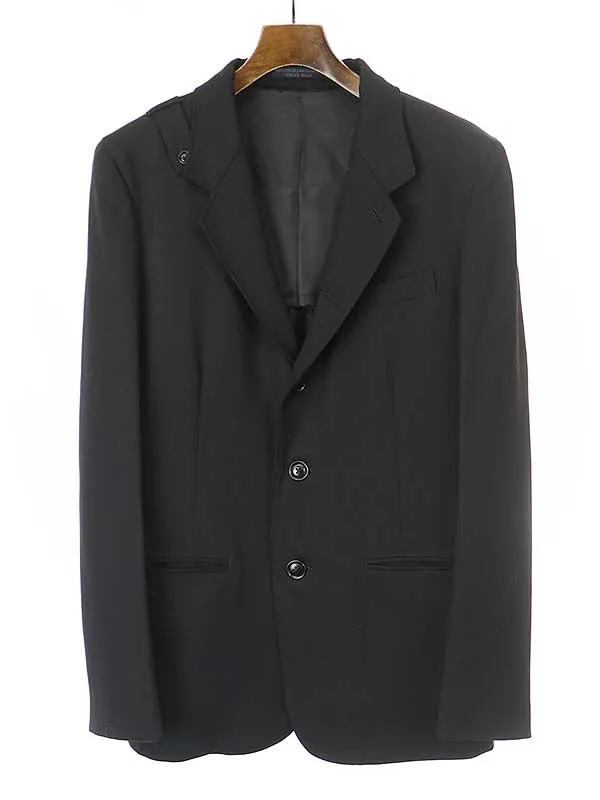 Yohji Yamamoto レギュレーション ヨウジヤマモト メン ウールギャバジン5Bテーラードジャケット