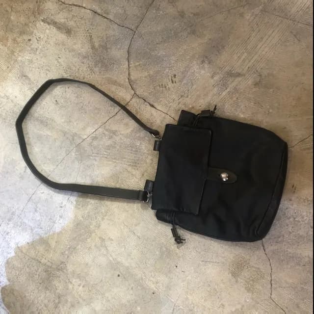 Yohji Yamamoto Yohji Yamamoto POUR HOMME 04AW シルバー925製コンチョボタン巾着型ホースレザーショルダーバッグ