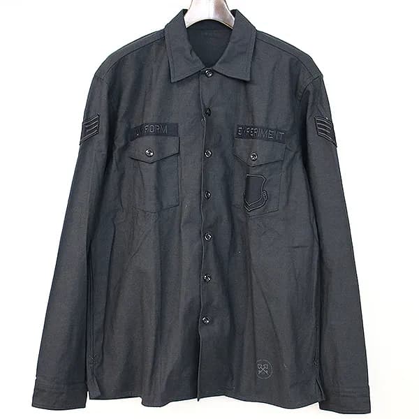 UNIFORM EXPERIMENT ユニフォーム エクスペリメント 16SS ミリタリーワッペン長袖シャツ