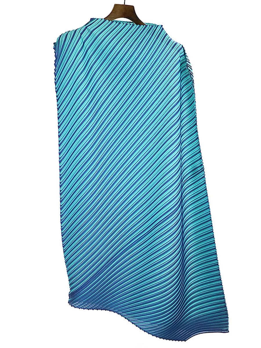 ISSEY MIYAKE プリーツ プリーズ イッセイ ミヤケ 18SS 変形プリーツストライプワンピース
