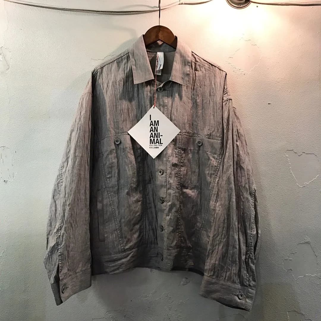 Edwina Horl Edwina Horl 17SS ビッグシルエットワッシャーラミーブルゾン