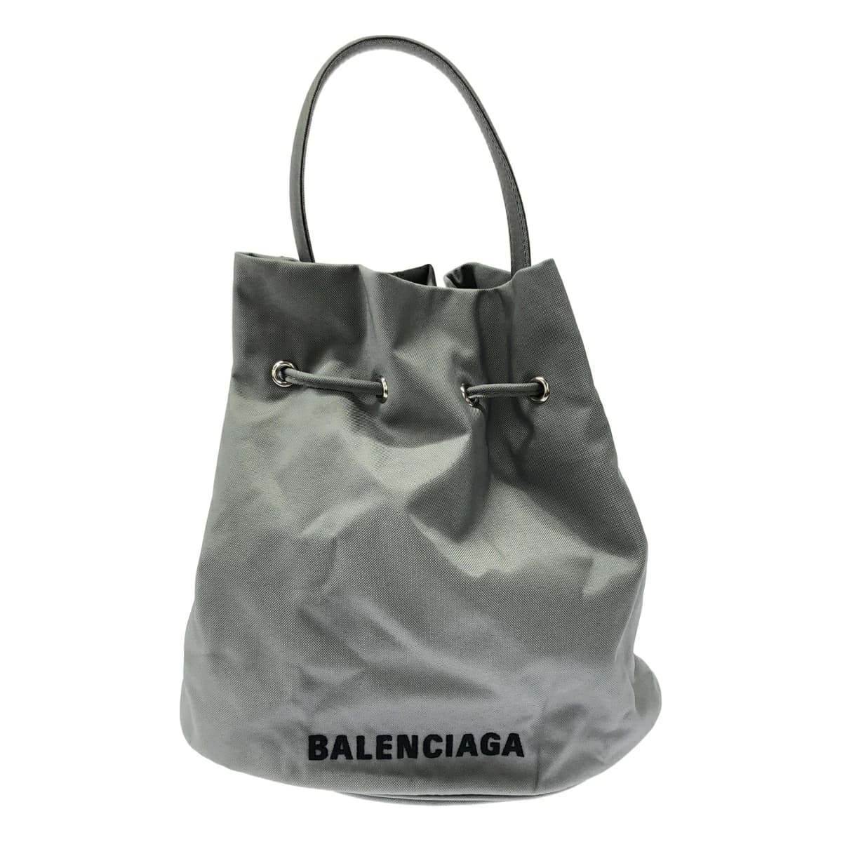 BALENCIAGA バレンシアガ ロゴ刺繍 ドローストリングバッグ 655011