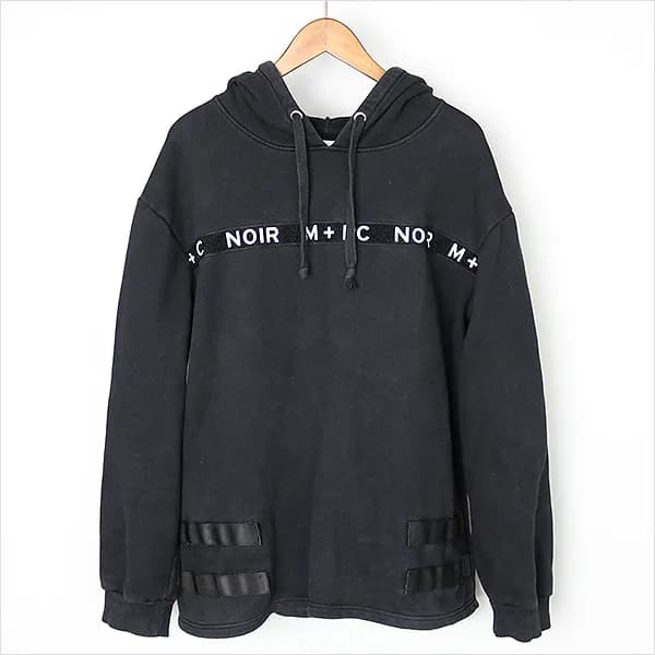 M+RC NOIR M+RC NOIR/マルシェノア BLACK VELCRO HOODIE