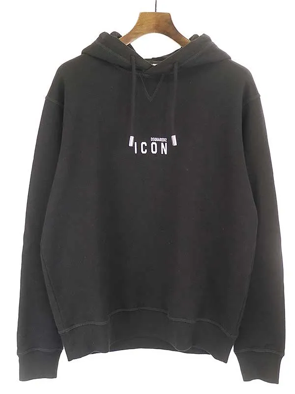 DSQUARED2 ディースクエアード 21AW ICON TAPED HOODIE 起毛スウェットパーカー