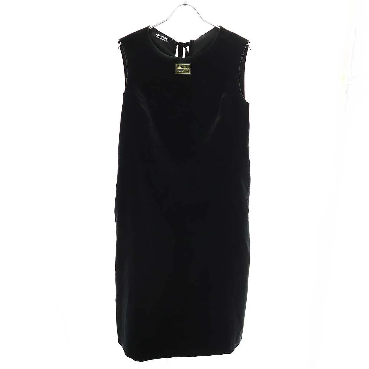RAF SIMONS ラフシモンズ 22AW Sleeveless A-line dress ベルベットノースリーブ ドレスワンピース