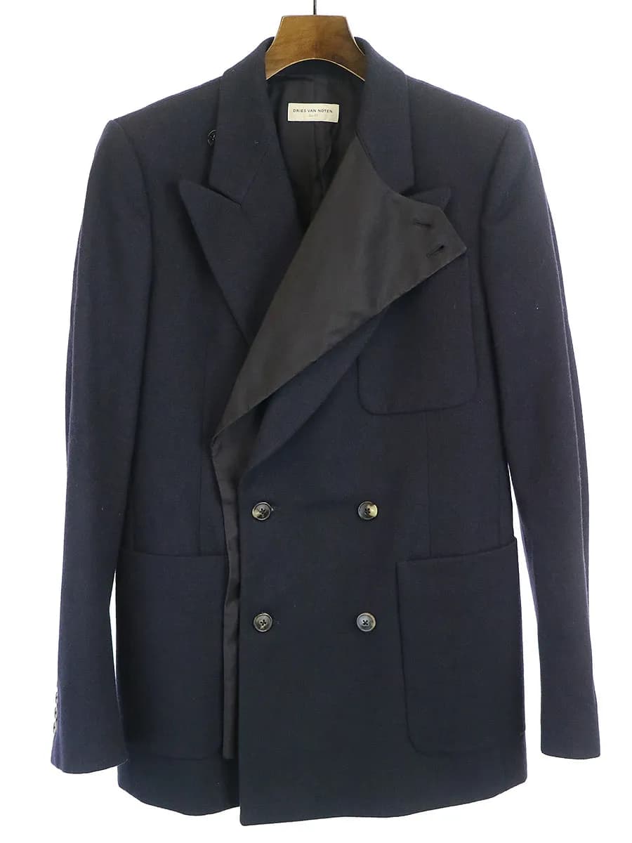 DRIES VAN NOTEN ドリスヴァンノッテン レイヤードウールダブルテーラードジャケット
