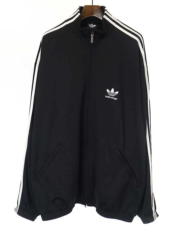 BALENCIAGA バレンシアガ × アディダス 23SS TRACKSUIT ストライプジャージーオーバーサイズトラックジャケット