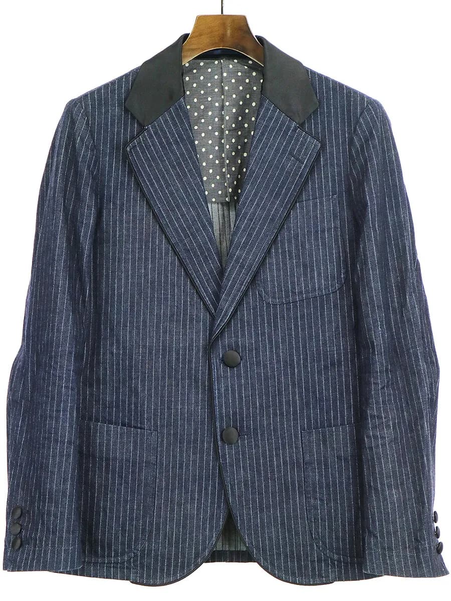 The Stylist Japan ザ スタイリスト ジャパン カイハラデニムストライプタキシードテーラードジャケット