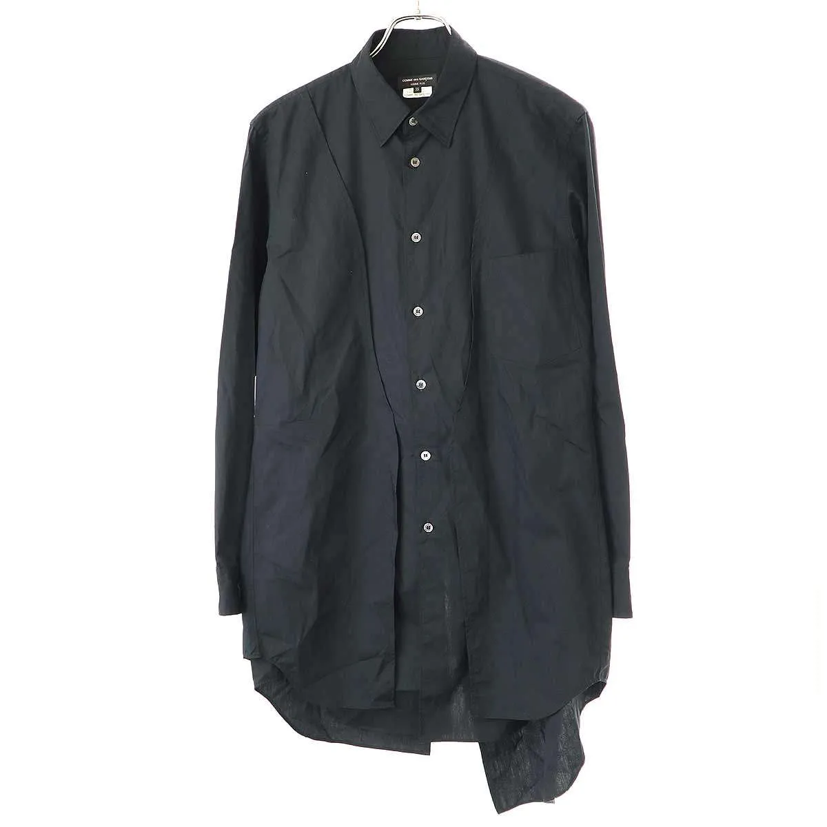 COMME des GARCONS コム デギャルソンオムプリュス 24SS カーブスイッチングブロードロングドレスシャツ