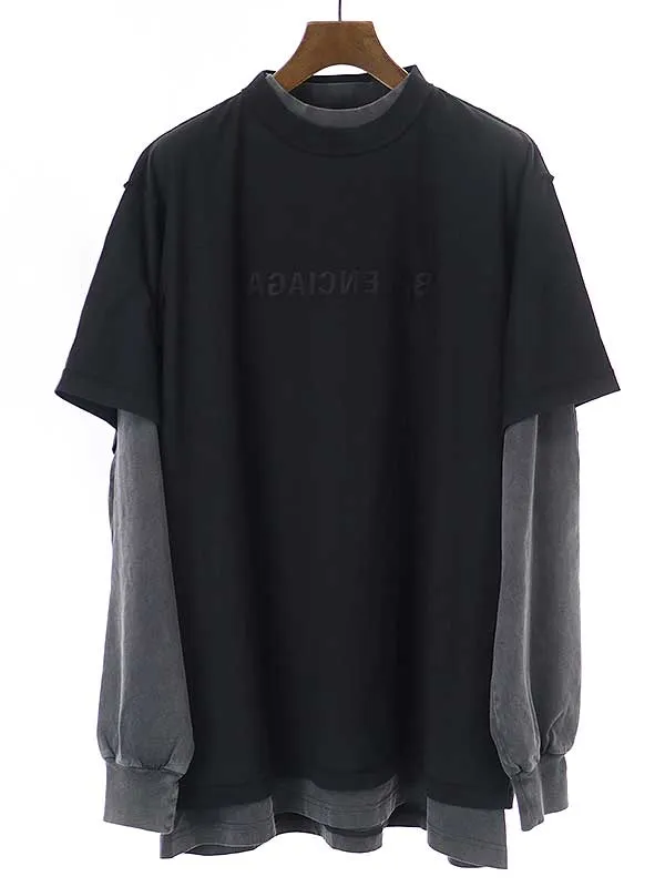 BALENCIAGA バレンシアガ 23SS TROMPE L'OEIL ダブル レイヤードオーバーサイズカットソー