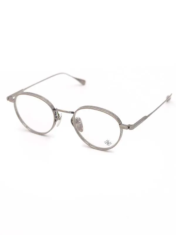 CHROME HEARTS クロムハーツ THICK ファンシークロスラウンドメタルフレーム眼鏡