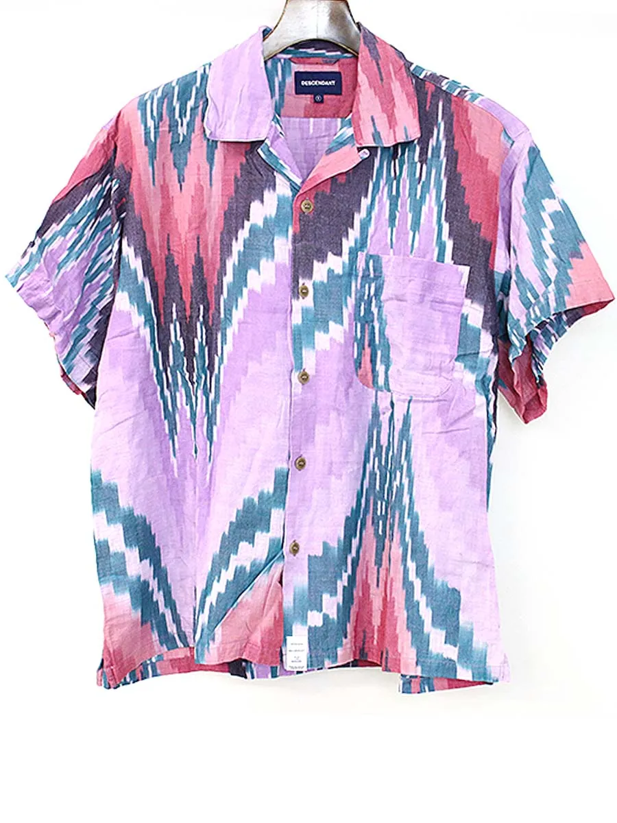 DESCENDANT ディセンダント 17SS TEXTILE SS SHIRT オープンカラー総柄シャツ