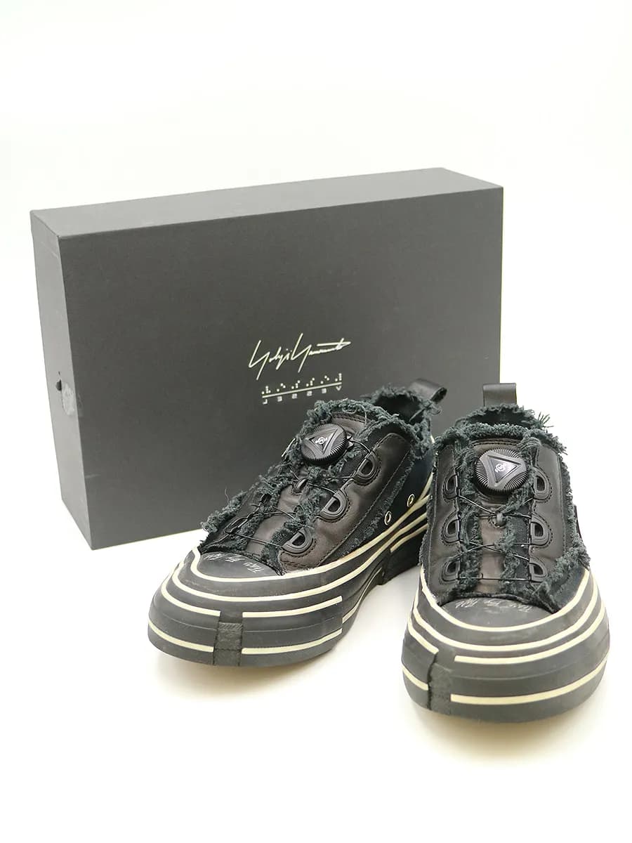Yohji Yamamoto ヨウジヤマモト×ヴェセル 20SS G.O.P レザーコンビキャンバススニーカー