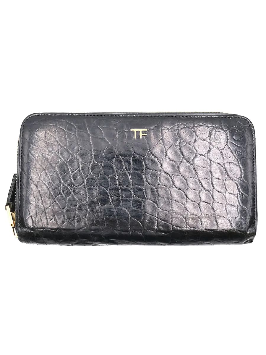 TOM FORD トムフォード クロコレザーロングウォレット