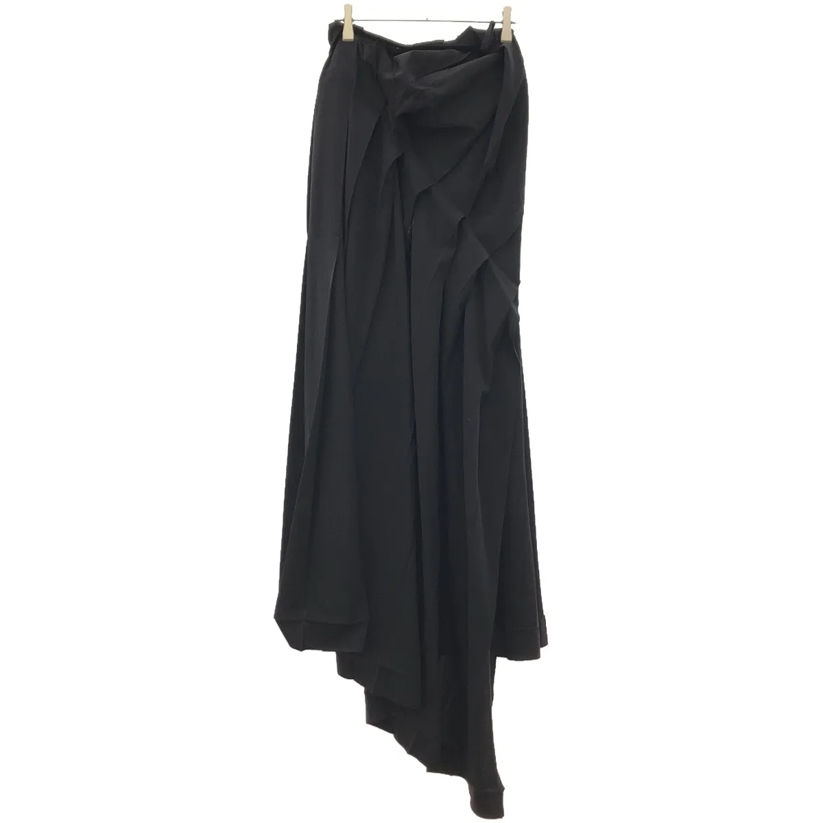 Yohji Yamamoto ヨウジヤマモト ファム 2005AW ベルベットドッキングプリーツスカート