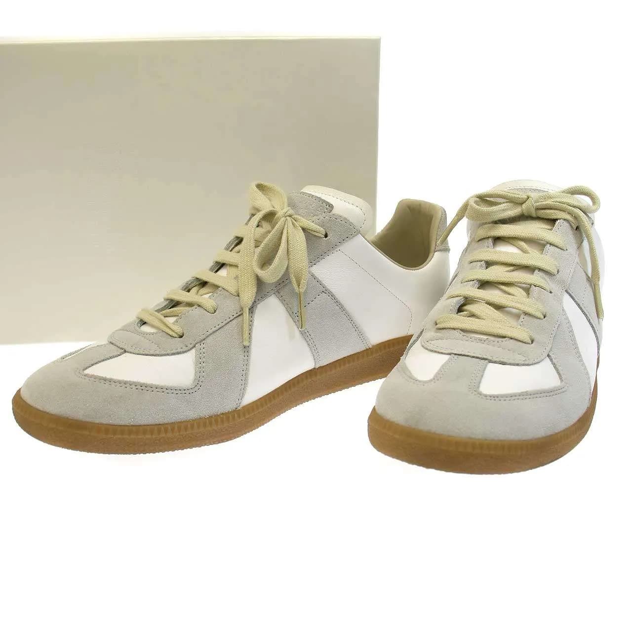 Maison Margiela メゾン マルジェラ 23AW REPLICA スウェードコンビジャーマントレーナー レザースニーカー