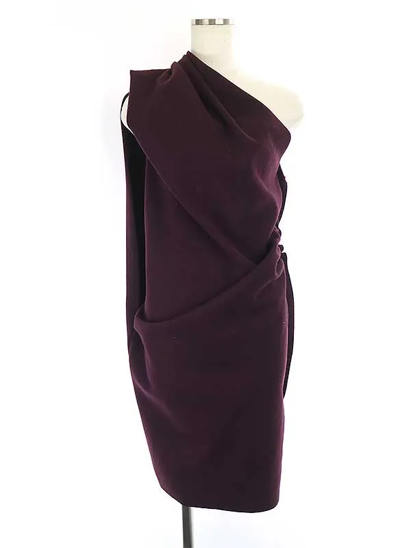 LANVIN ランバン 10AW ウールノースリーブアシンメトリーワンピース パープル系