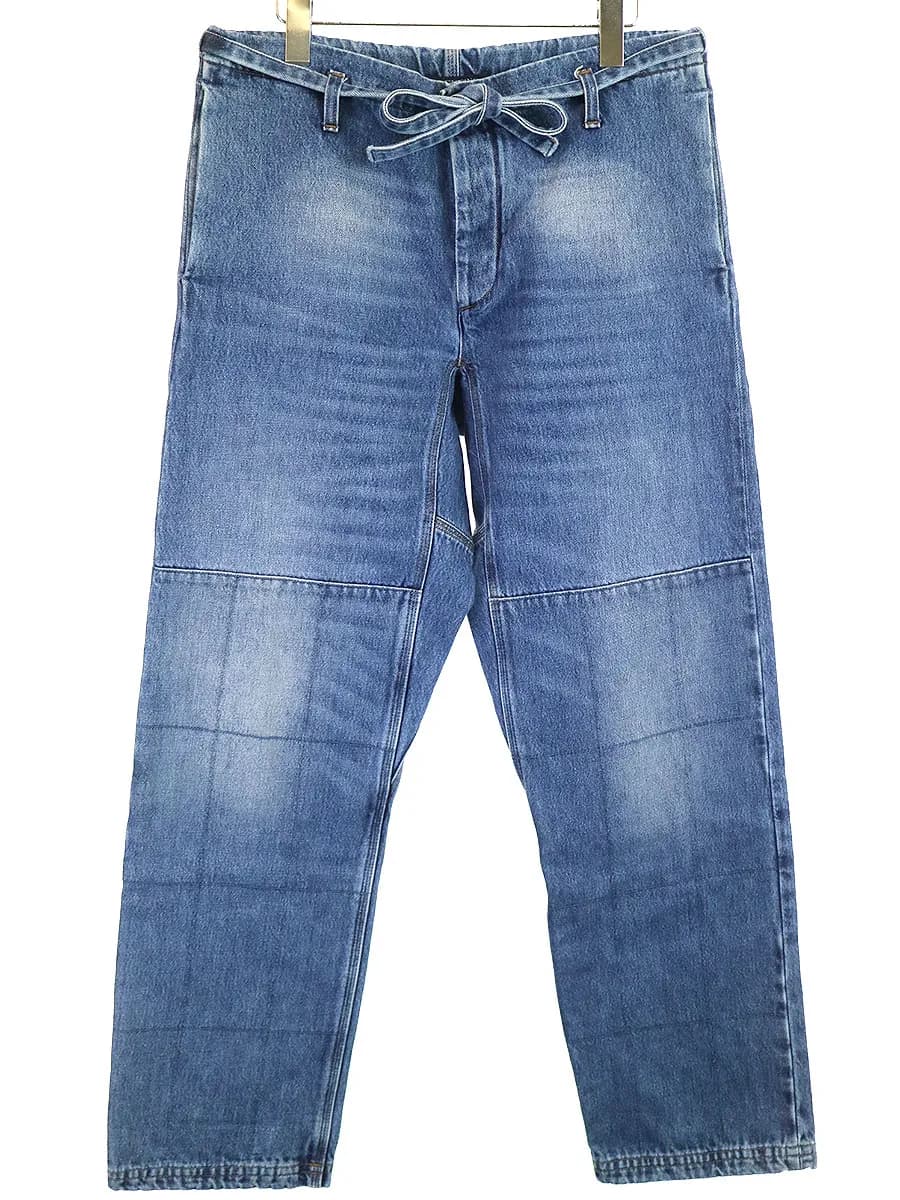 VALENTINO ヴァレンティノ 16AW ドロップクロッチキルティングデニムパンツ