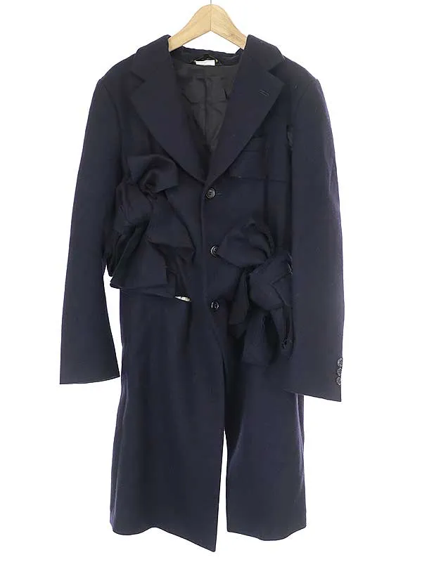 COMME des GARCONS コムデギャルソン 13AW ウールメルトンリボンコート