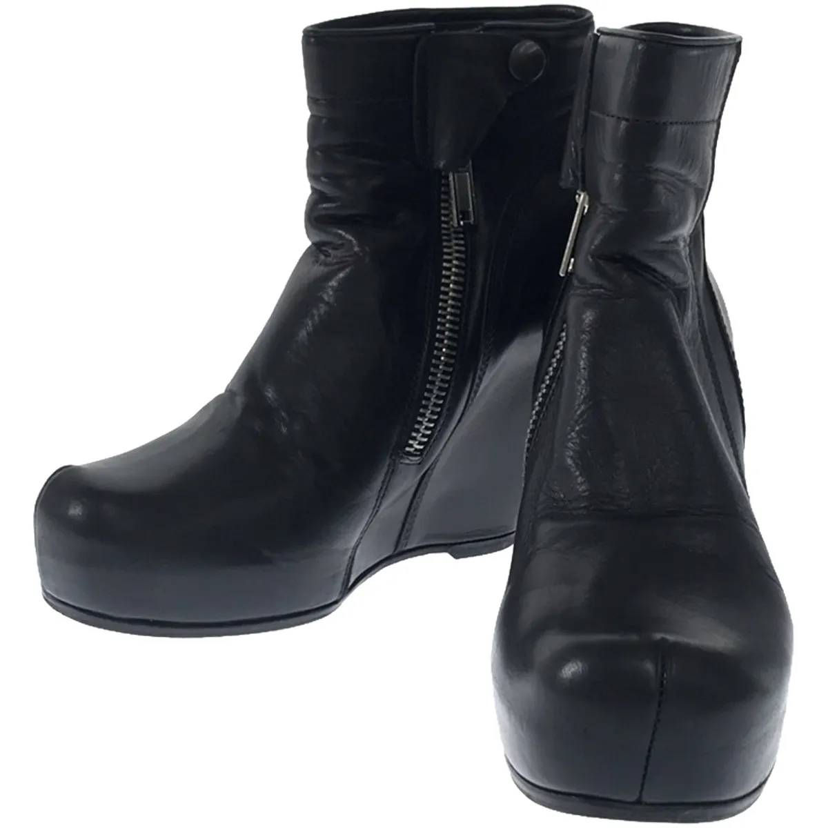 Rick Owens リックオウエンス ウェッジソール サイドジップレザーブーツ