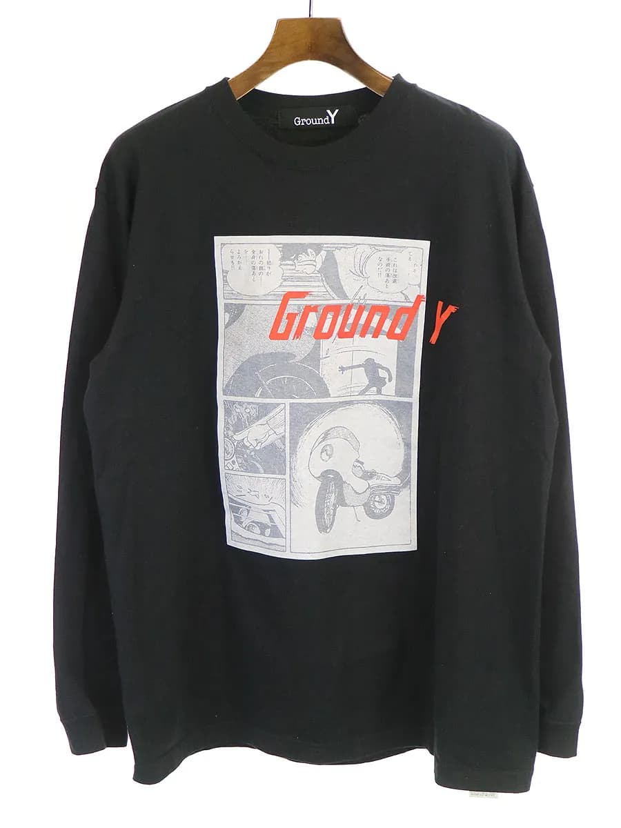 Yohji Yamamoto グラウンドワイ 18AW 仮面ライダーグラフィックプリントカットソー