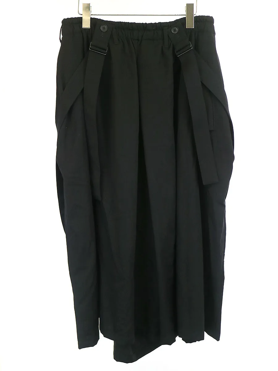 Yohji Yamamoto ヨウジヤマモトプールオム 19SS LOOK2 ウールギャバジンサスペンダーツイストワイドパンツ