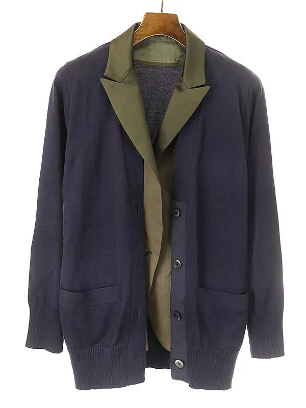 sacai サカイ 21SS Suiting x Knit Cardigan スーチングニットカーディガン