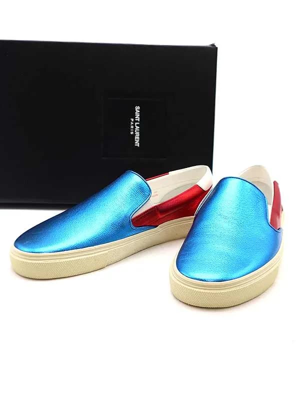 SAINT LAURENT サンローラン パリ 15SS マルチカラーメタリックスリッポンシューズ