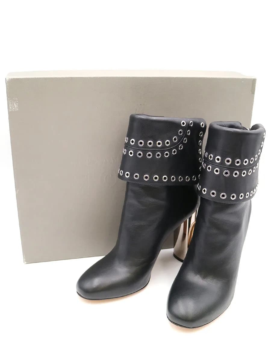 ALEXANDER McQUEEN アレキサンダーマックイーン 20SS メタルヒールアンクルレザーブーツ