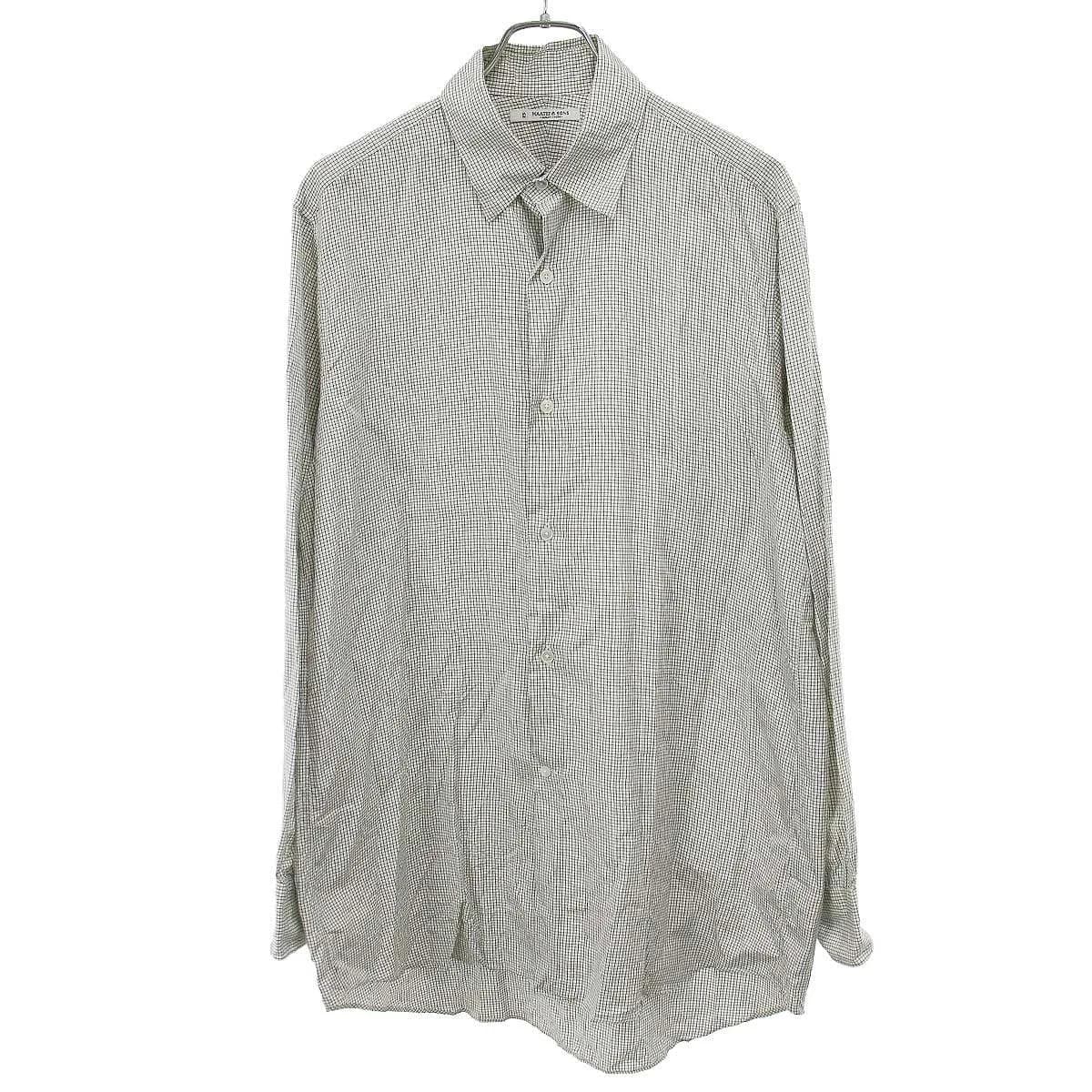 MAATEE&SONS マーティーアンドサンズ 24AW ELIZABETH SILKPOPLIN GRAPHCHECK シルクチェックシャツ MT4303-0602B ホワイト系