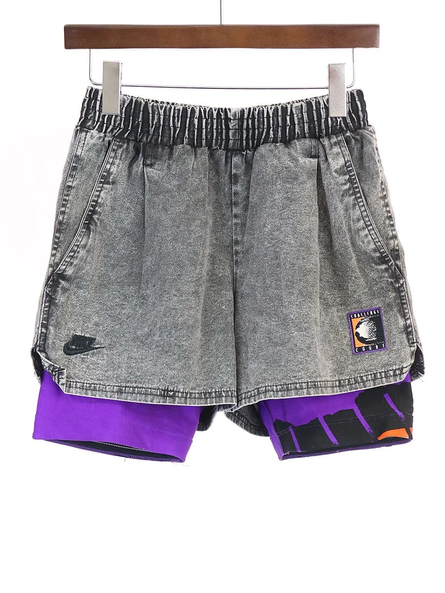 NIKE ナイキ 90's CHALLENGE COURT ケミカルウォッシュデニムショーツ