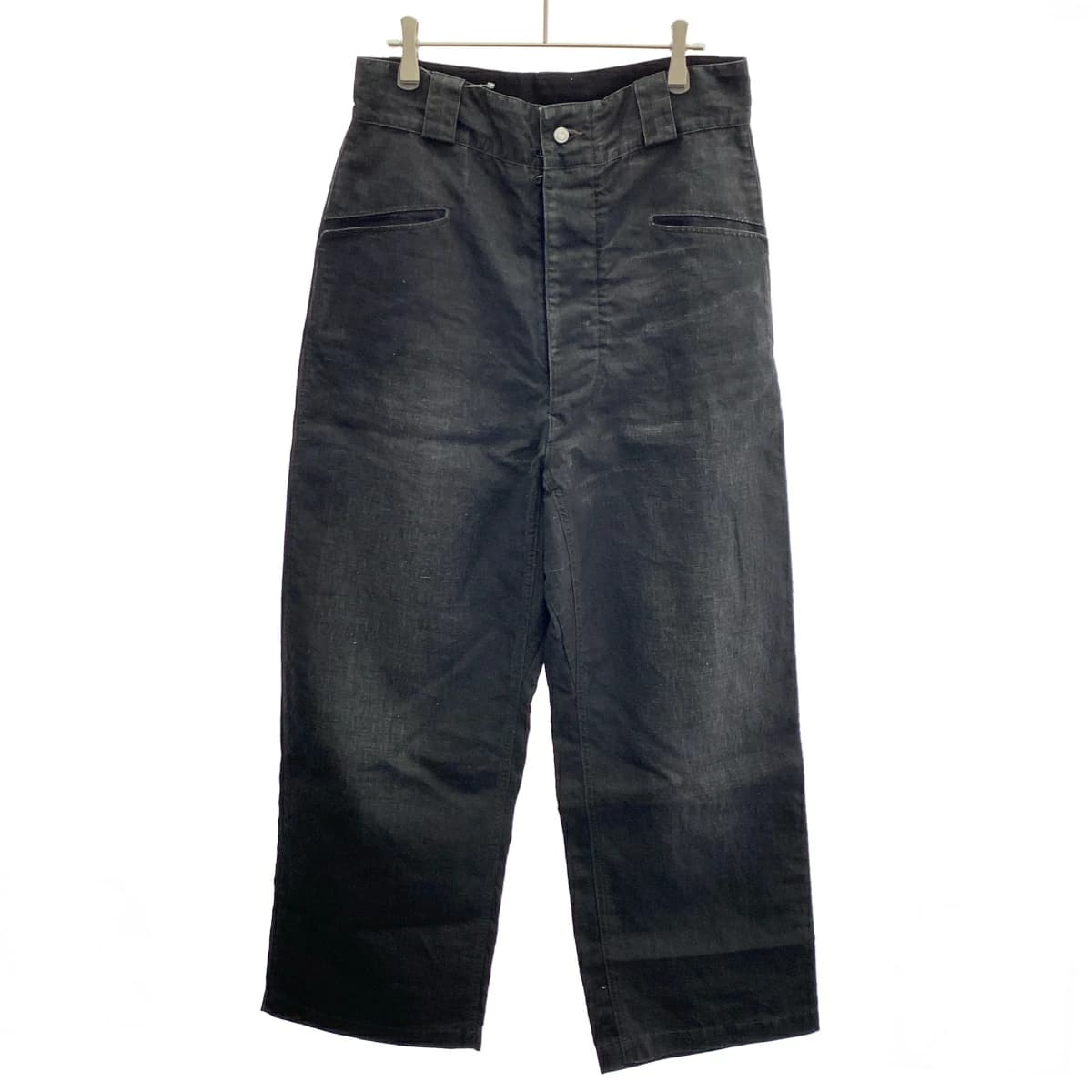 A.PRESSE ア プレッセ 25SS Vintage Black Linen Trousers リネントラウザーパンツ
