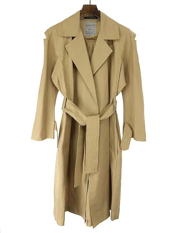 Yohji Yamamoto ヨウジヤマモトファム 2000SS コットンシルクベルテッドロングコート