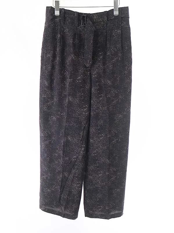 LEMAIRE ルメール 20AW 総柄 シルクベルテッドワイドパンツ