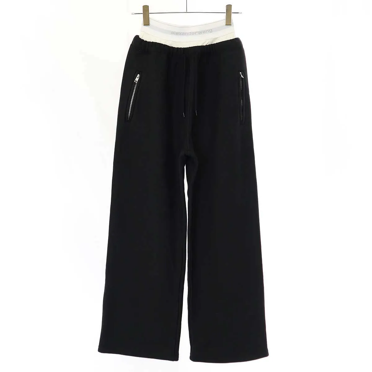 ALEXANDER WANG アレキサンダーワン. ティー ダブルウエストワイドレッグスウェットパンツ 4CC1244349