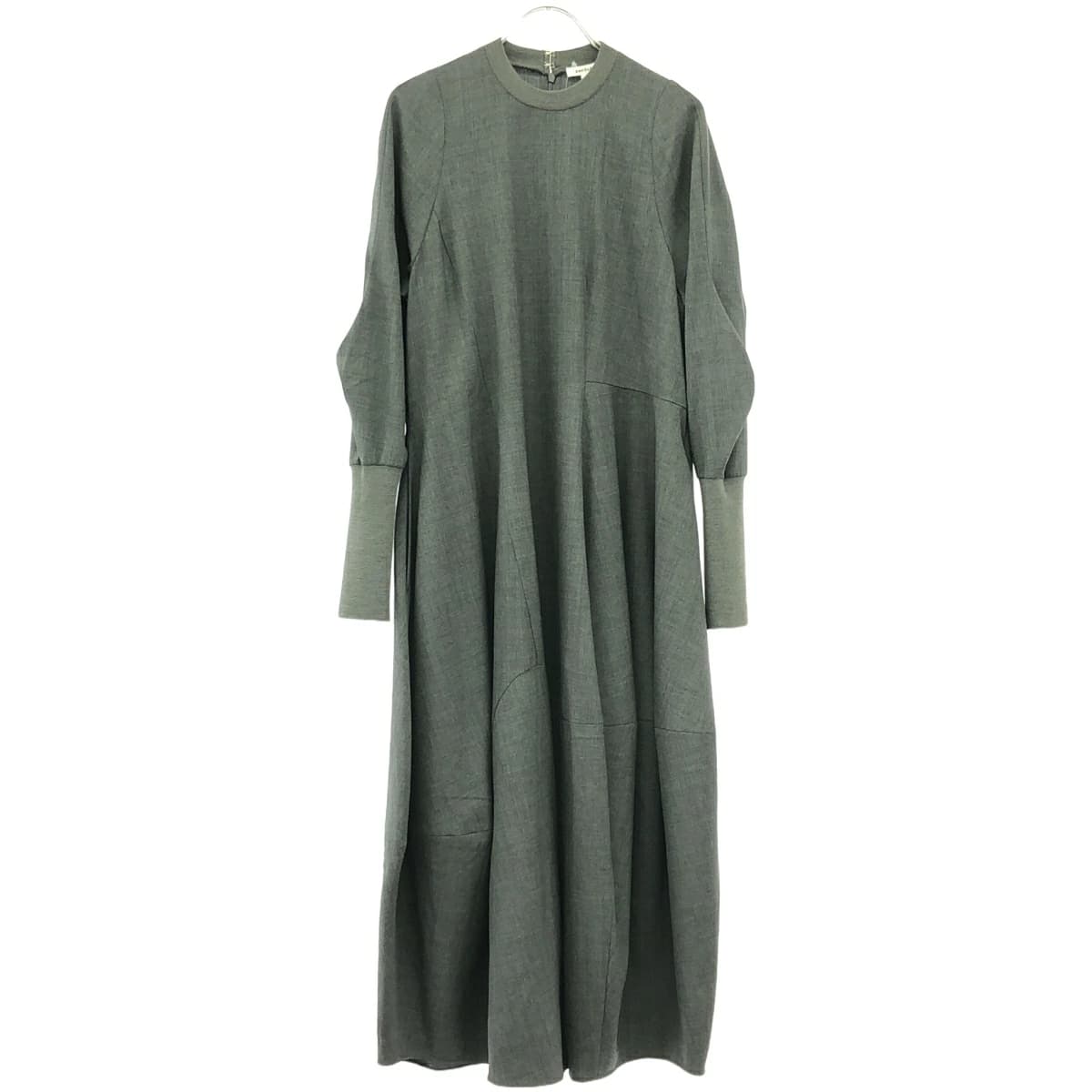 ENFOLD エンフォルド 24SS CURVE-SLEEVE ASYMMETRY-DRESS アシンメトリードレスワンピース 300HS233-0090