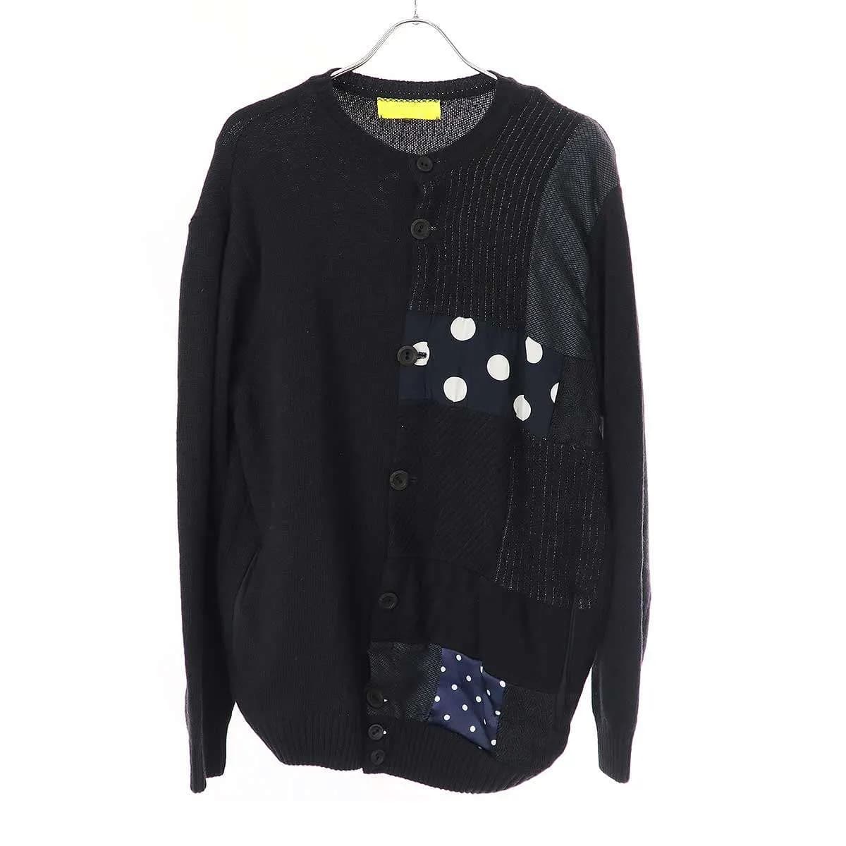 GEOFFREY B.SMALL ジェフリービースモール 23AW PATCHWOPRK CARDIGAN パッチワークニットカーディガン