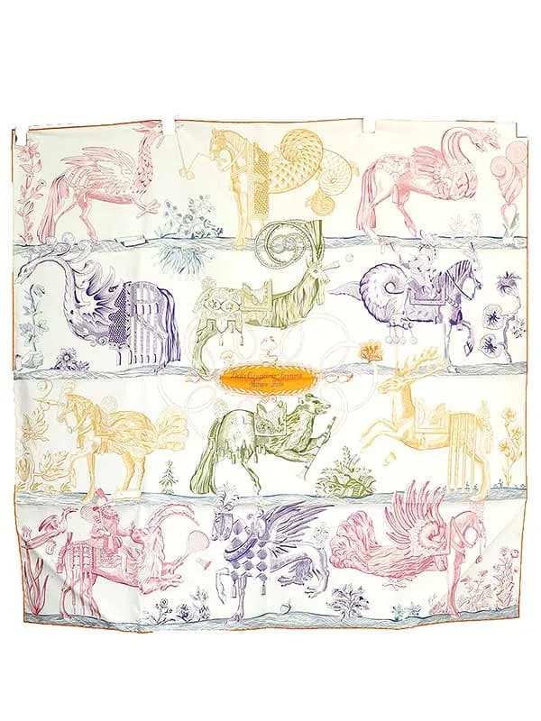 HERMES エルメス 21SS Della Cavalleria Favolosa カレ90 シルクスカーフ