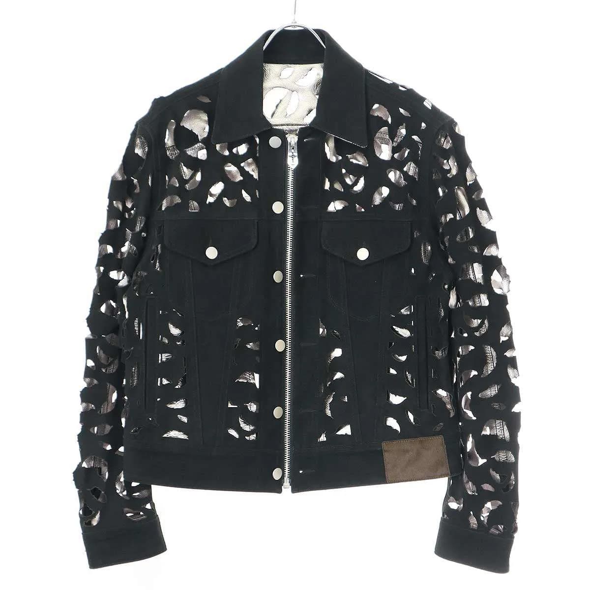 MASU エムエーエスユー 24SS WING-CUT LEATHER TRUCKER JACKET ウィングカットレザートラッカージャケット MASS-BL0924