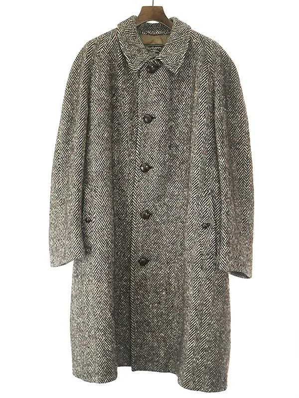 BURBERRY バーバリーズ HARRIS TWEED ヴィンテージウールヘリンボーンステンカラーコート