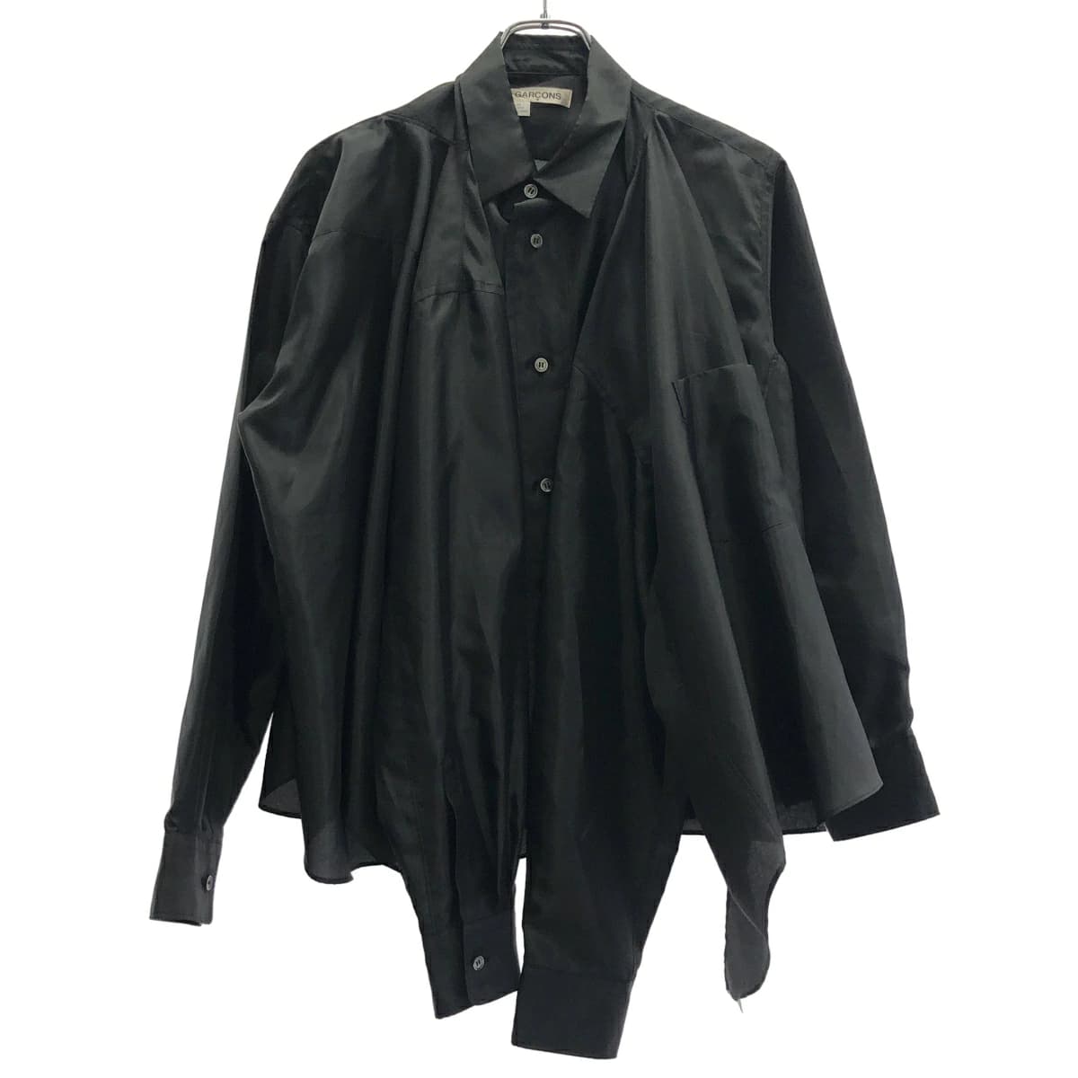 COMME des GARCONS コムデギャルソン 24AW ポリエステル変形ドッキングダブルシャツ GN-B002