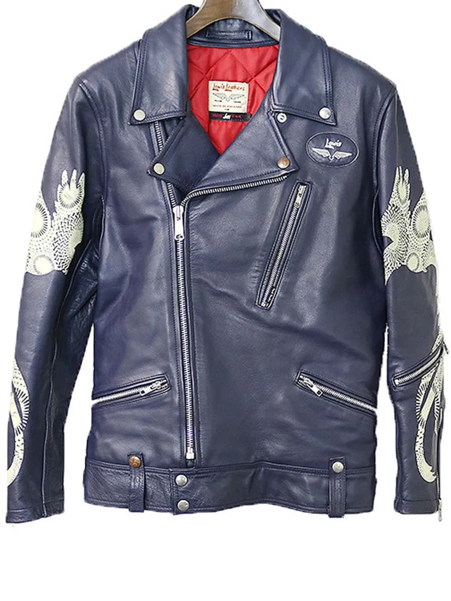 Lewis Leathers ルイスレザー × ポールスミス アームプリントダブルライダースジャケット