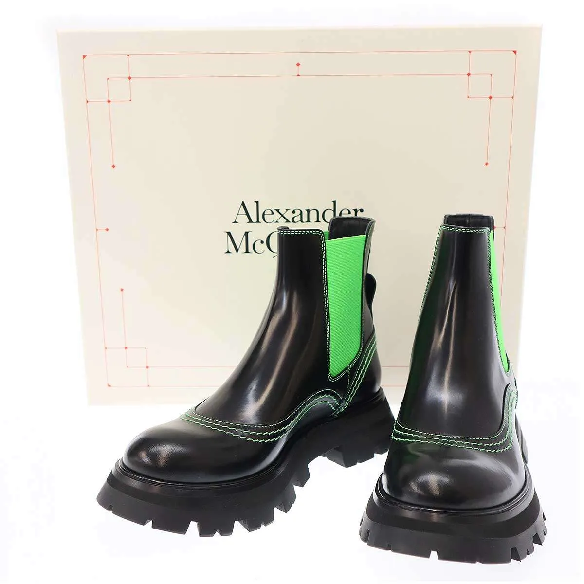 ALEXANDER McQUEEN アレキサンダーマックイーン サイドゴアレザーブーツ B708059
