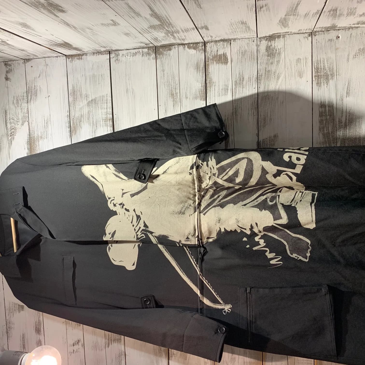 Yohji Yamamoto Yohji Yamamoto POUR HOMME 17AW LOOK29 抜染ウールギャバジンツナギドレスファスナーコート