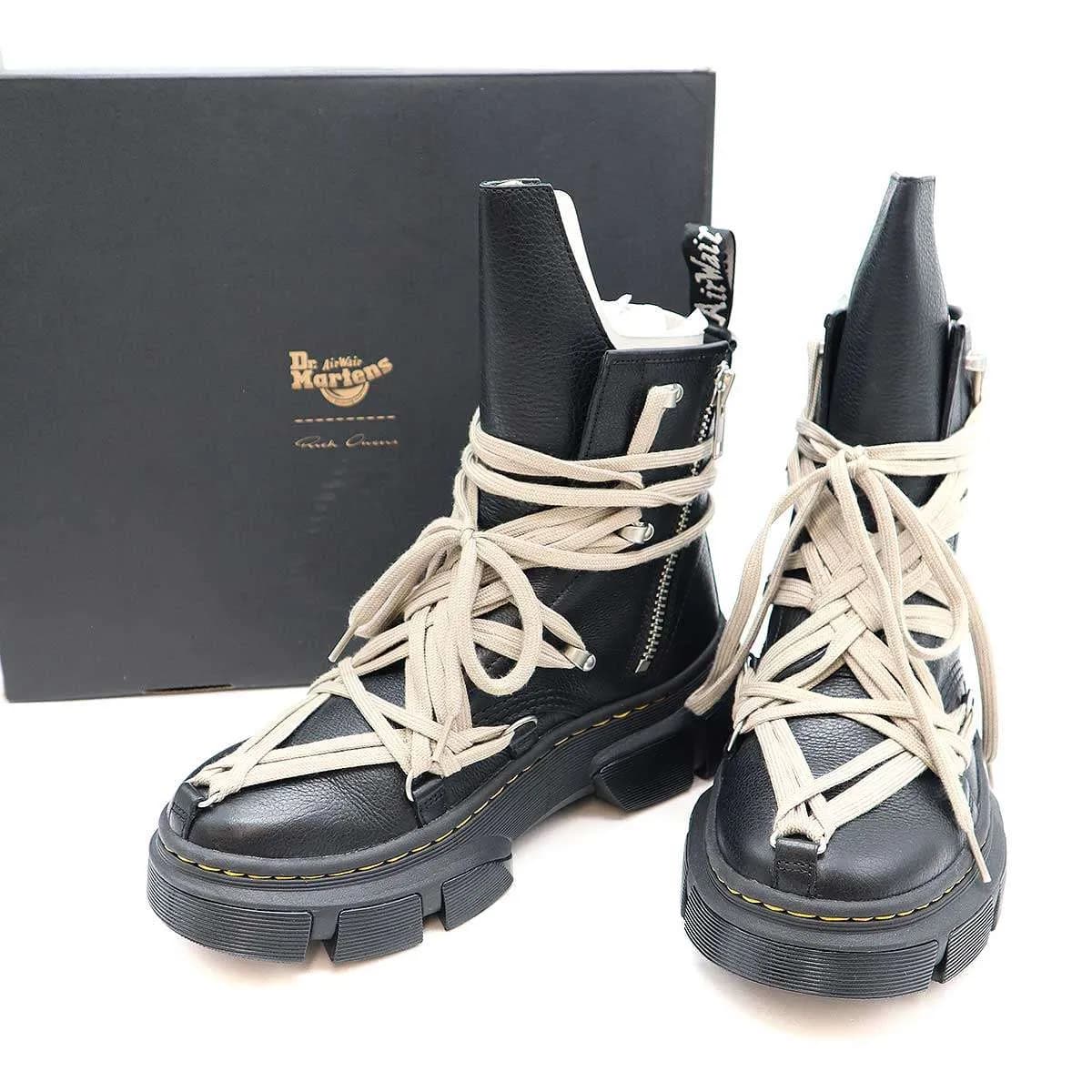 Rick Owens リックオウエンス×ドクターマーチン 24SS 1460 DMXL MEGA LACE メガレース レザーブーツ