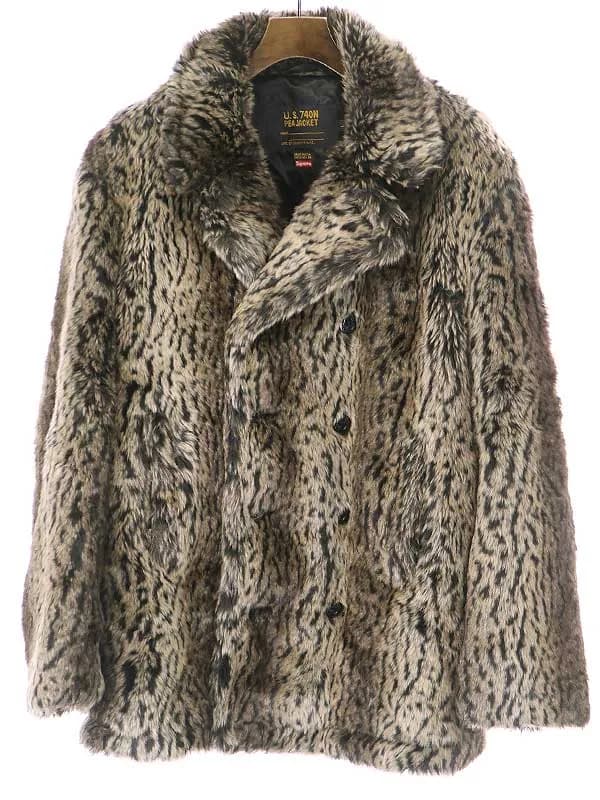 Supreme シュプリーム × ショット 17AW Leopard Faux Fur Coat Jacket レオパードファーPコート