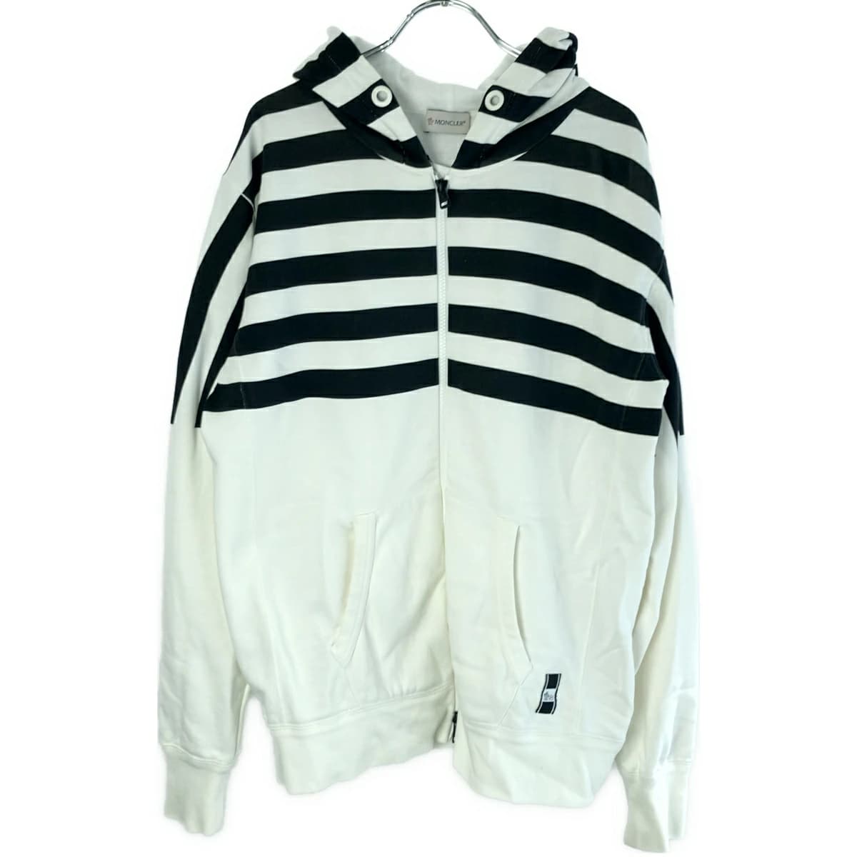 MONCLER モンクレール ジーニアス フラグメント 藤原ヒロシ 19SS ジップアップボーダースウェットパーカー 809DW